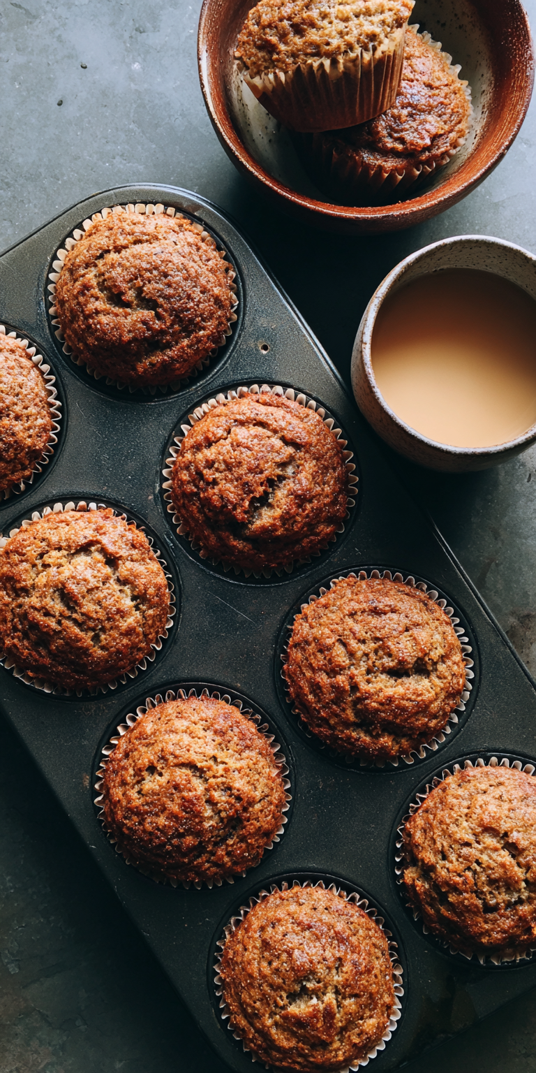 Whole Wheat Healthy Banana Muffins Recipe