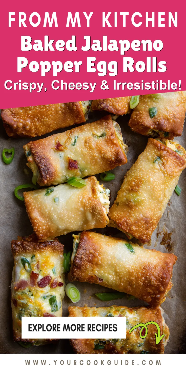 Baked Jalapeno Popper Egg Rolls served warm with gentle spices and a cozy aroma