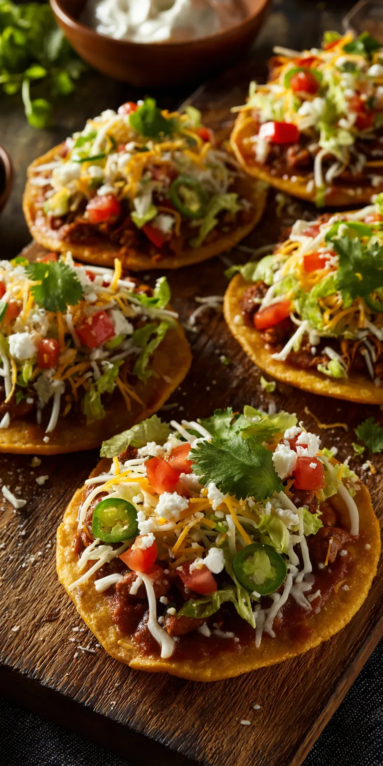 Bean and Cheese Tostadas Simple Recipe served warm with cozy spices