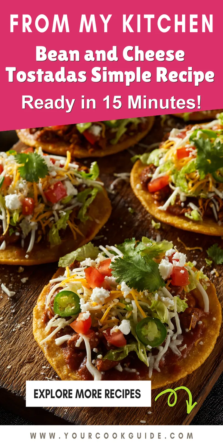 Bean and Cheese Tostadas Simple Recipe served warm with cozy spices