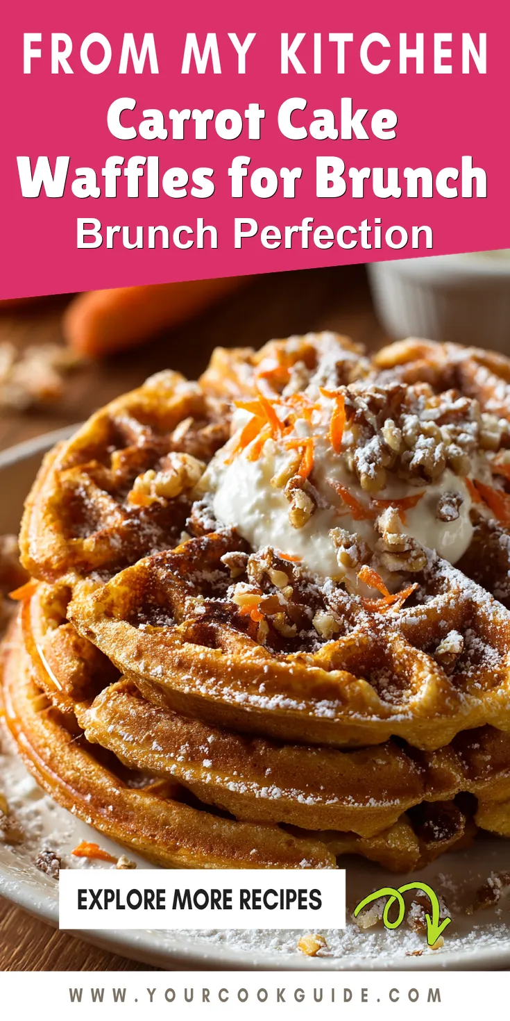Carrot Cake Waffles for Brunch served warm with cozy spices