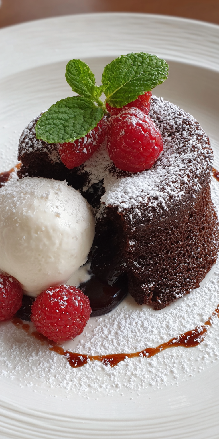 Chocolate Lava Cake Plated Dessert Recipe