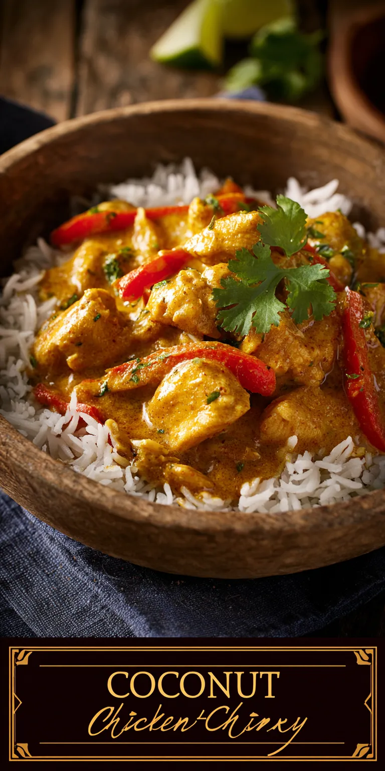 Coconut Curry Chicken Simple and Quick served warm with cozy spices