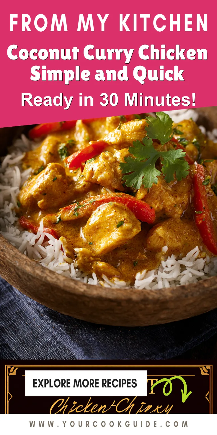 Coconut Curry Chicken Simple and Quick served warm with cozy spices
