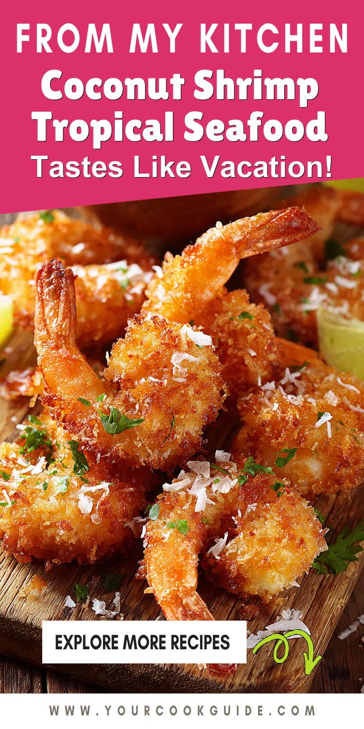 Coconut Shrimp Tropical Seafood served warm with cozy spices