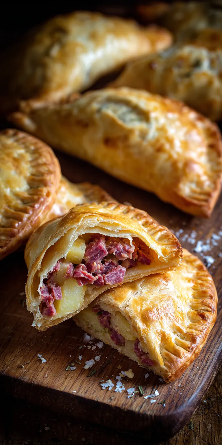 Corned Beef Pasty Hand Pies served warm with gentle spices and a cozy aroma