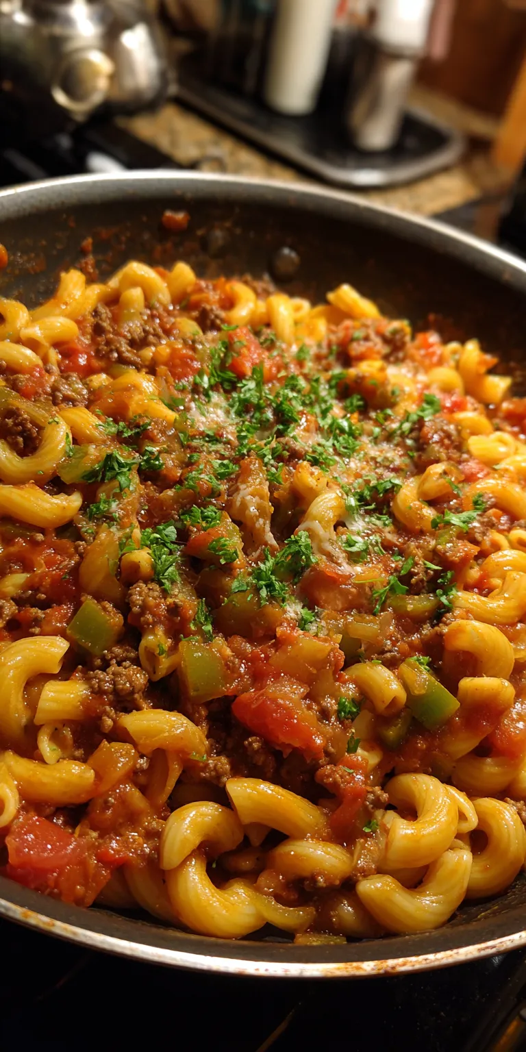 Easy Venison Goulash Pasta served warm with cozy spices