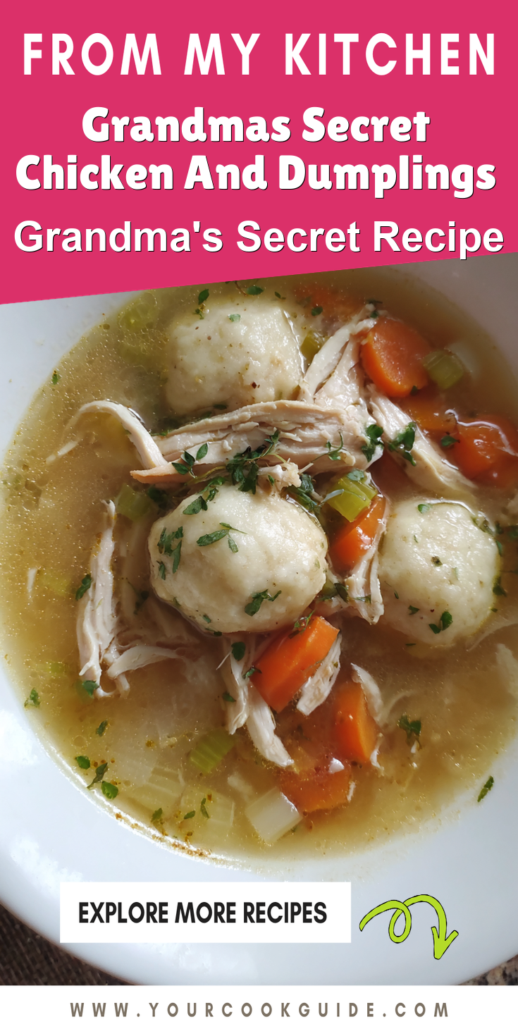 Grandmas Secret Chicken And Dumplings served warm with cozy spices