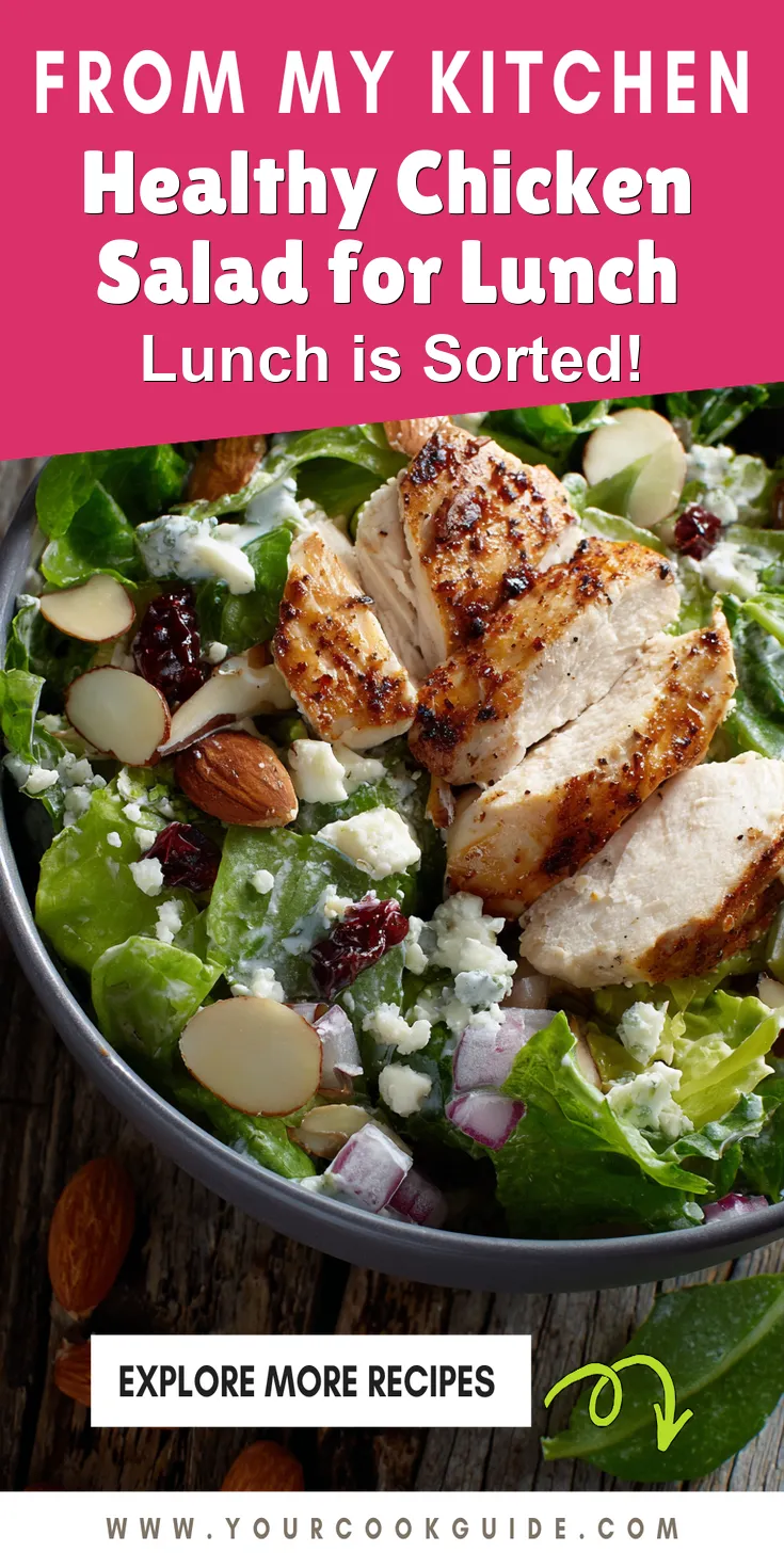 Healthy Chicken Salad for Lunch served warm with cozy spices