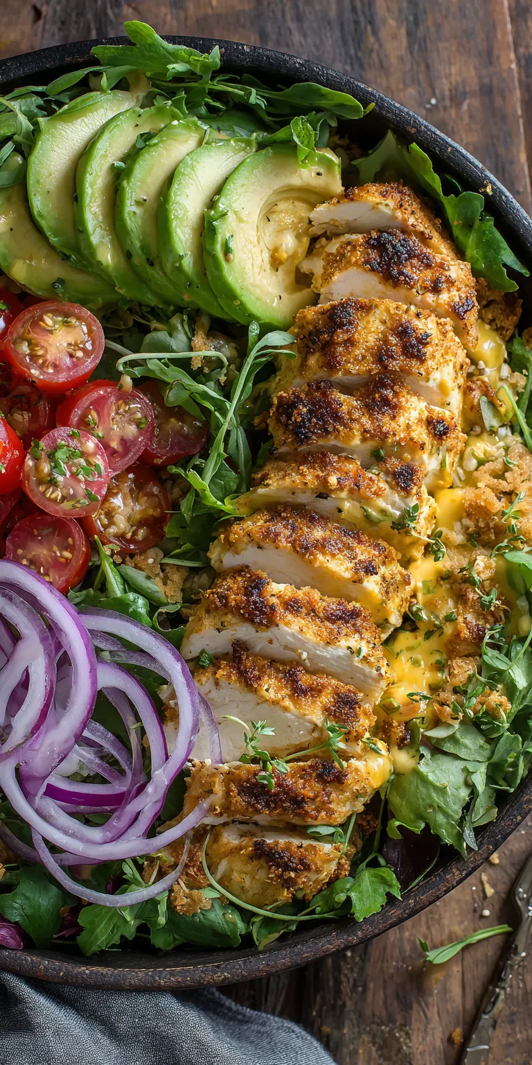 Honey Mustard Chicken Salad served warm with cozy spices