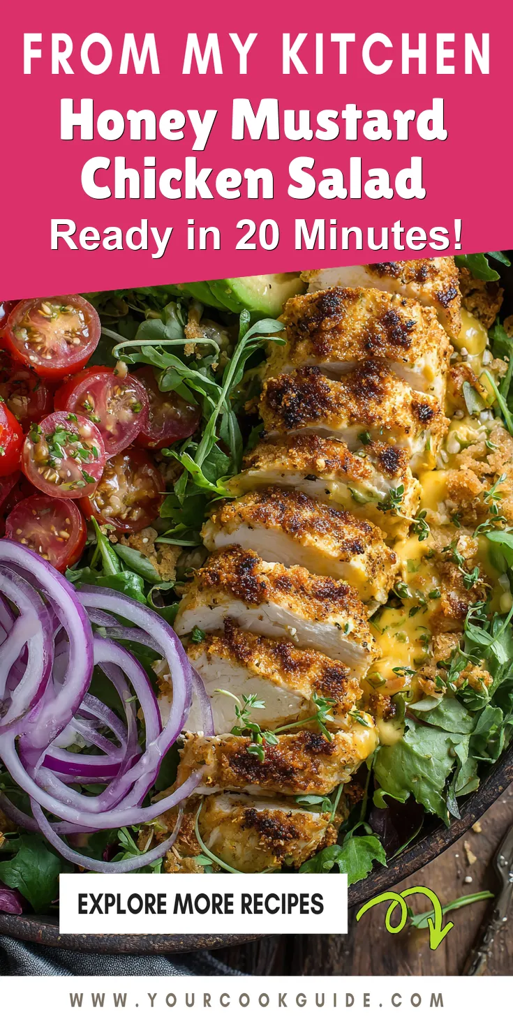 Honey Mustard Chicken Salad served warm with cozy spices