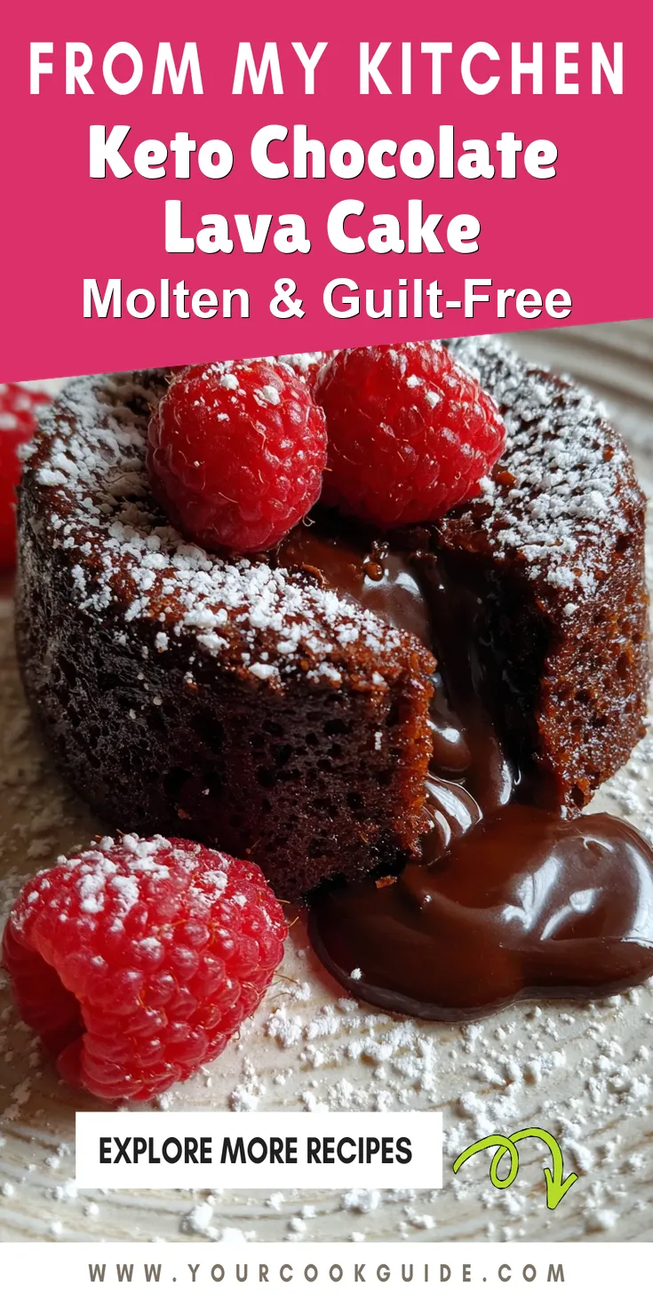 Keto Chocolate Lava Cake served warm with cozy spices