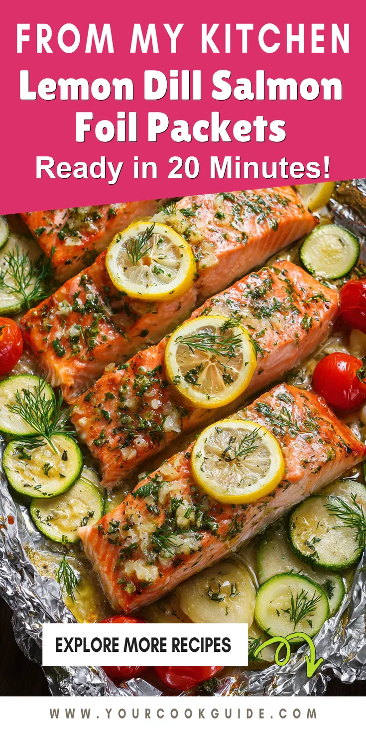 Lemon Dill Salmon Foil Packets served warm with cozy spices