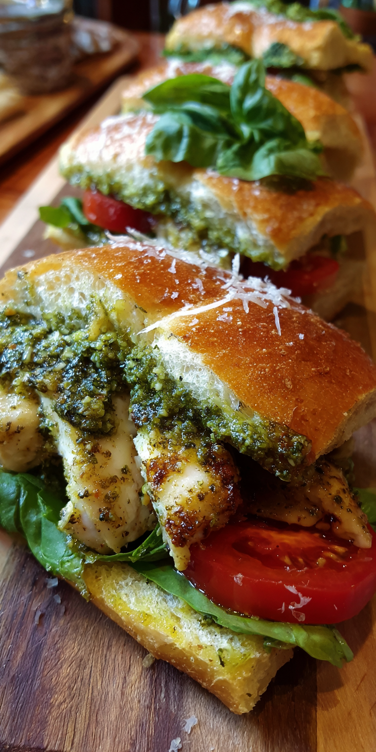 Pesto Chicken Sandwich for Lunch Recipe
