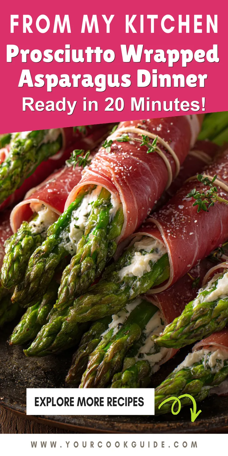 Prosciutto Wrapped Asparagus Dinner served warm with cozy spices