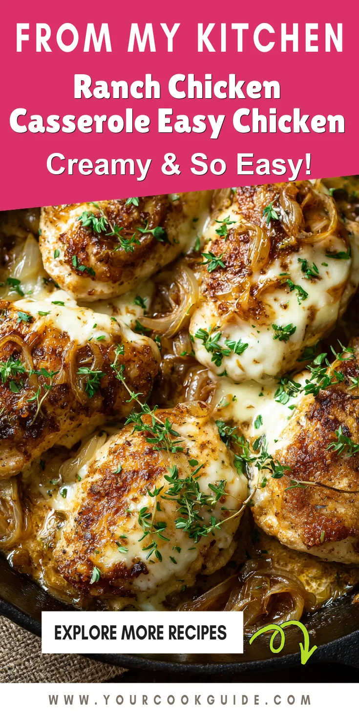 Ranch Chicken Casserole Easy Chicken served on a plate