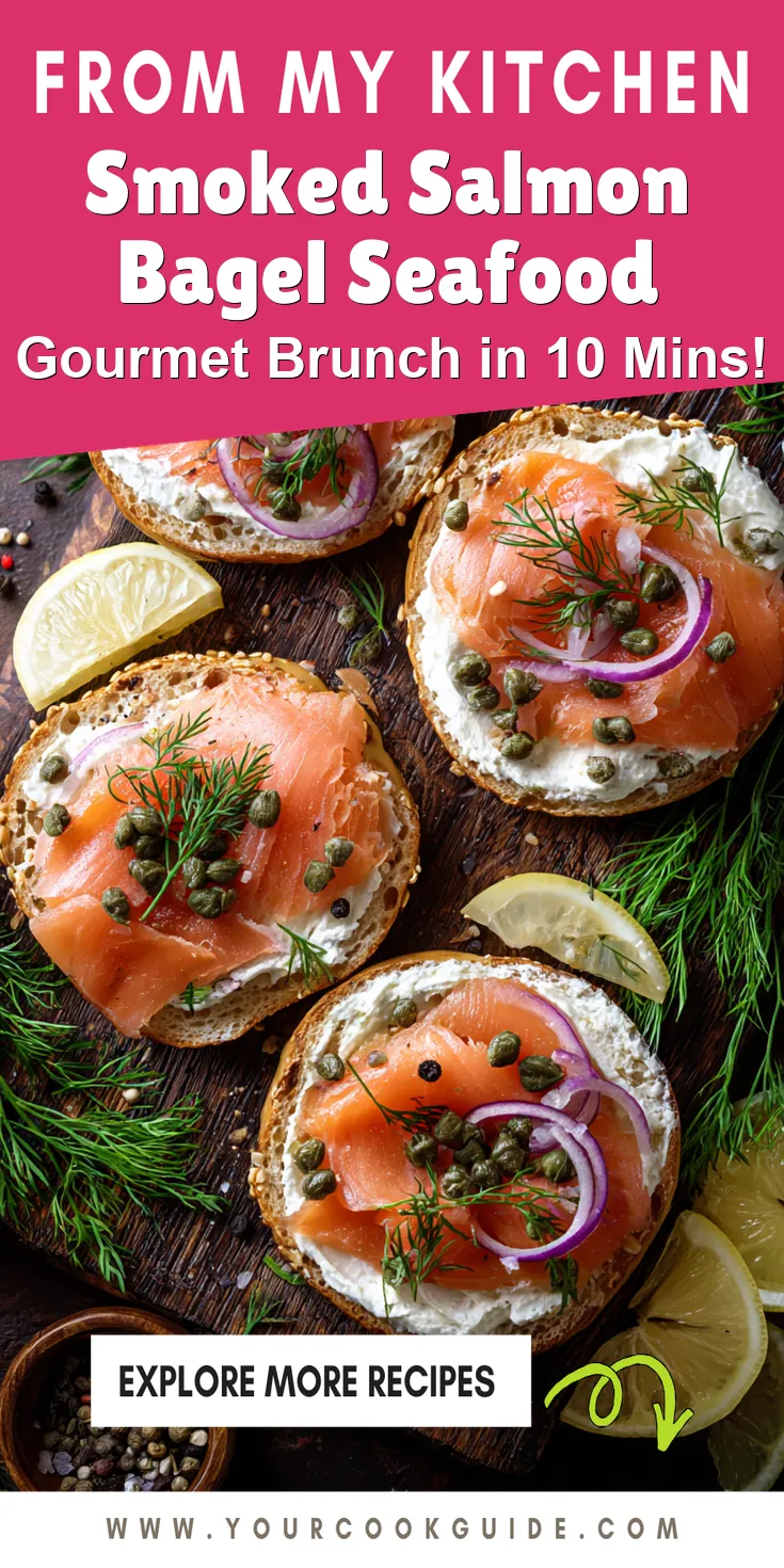 Smoked Salmon Bagel Seafood served warm with cozy spices