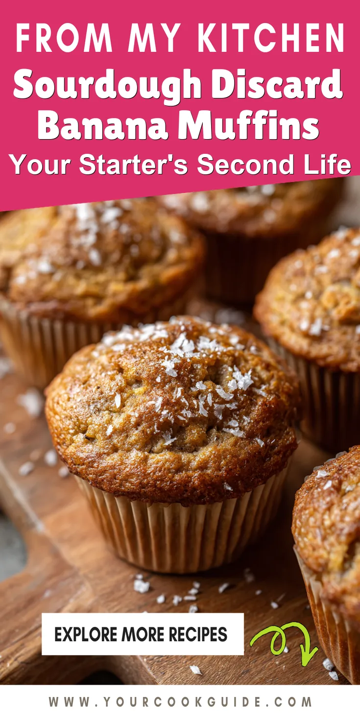 Sourdough Discard Banana Muffins served warm with cozy spices