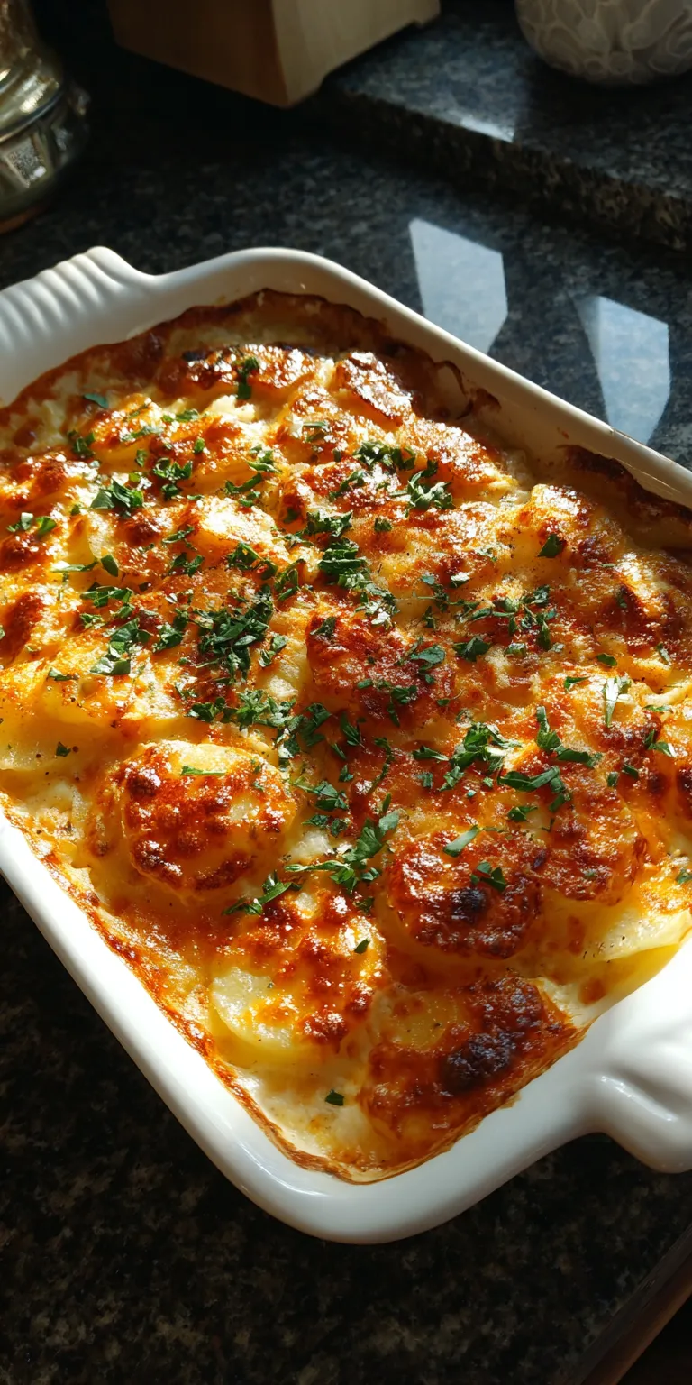 Spicy Cajun Scalloped Potatoes served warm with cozy spices