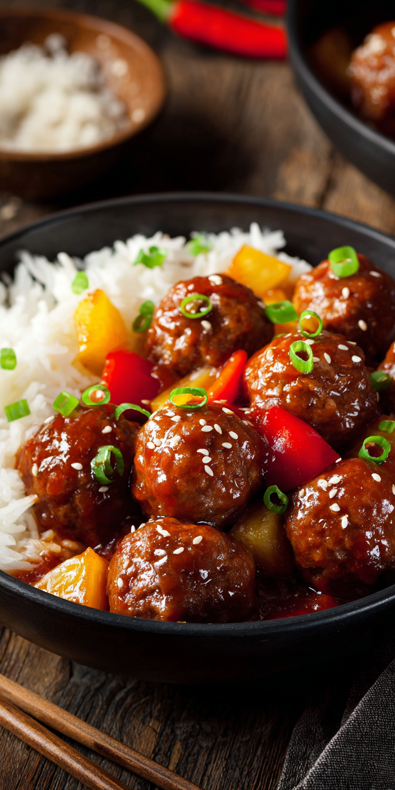 Sweet and Sour Meatballs Slow Cooker Recipe