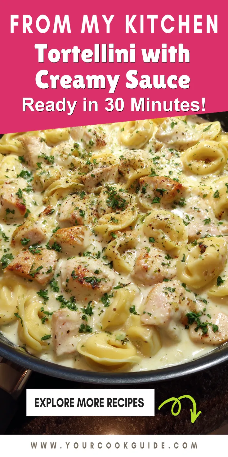 Tortellini with Creamy Sauce served warm with cozy spices