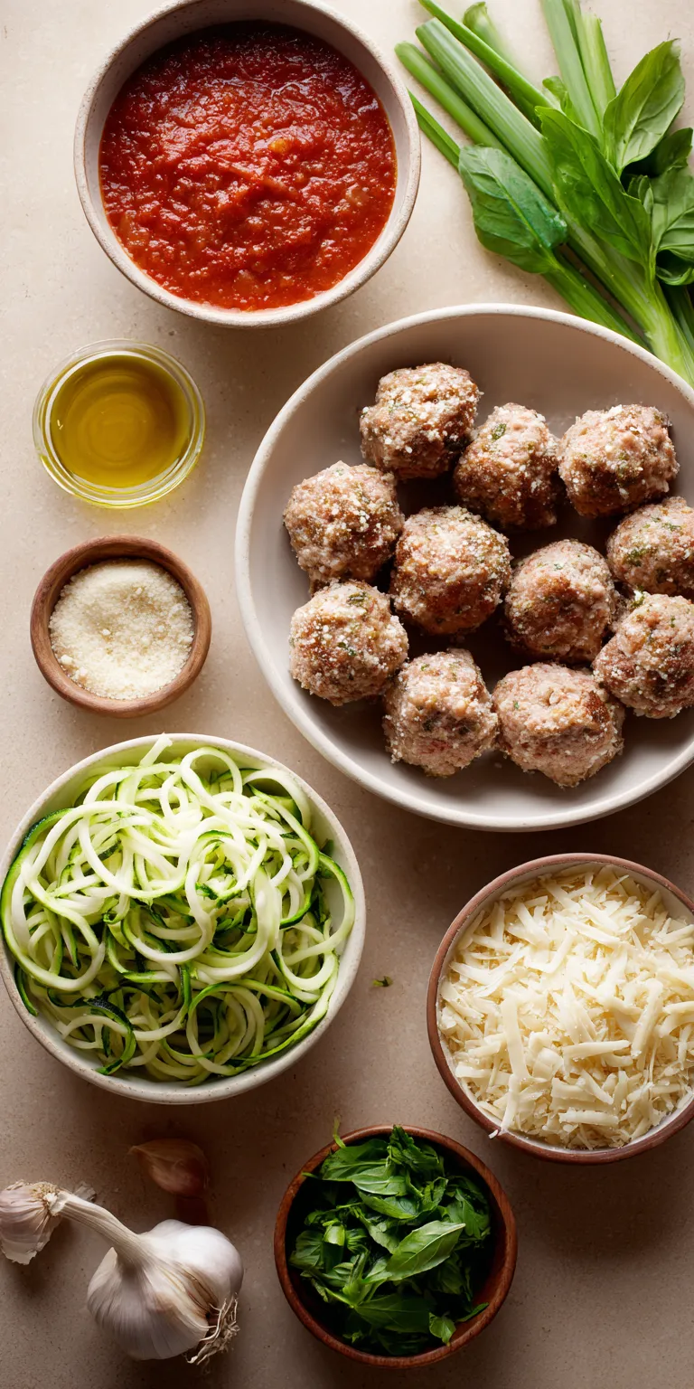 Turkey Meatballs Zucchini Noodles High Protein served warm with cozy spices