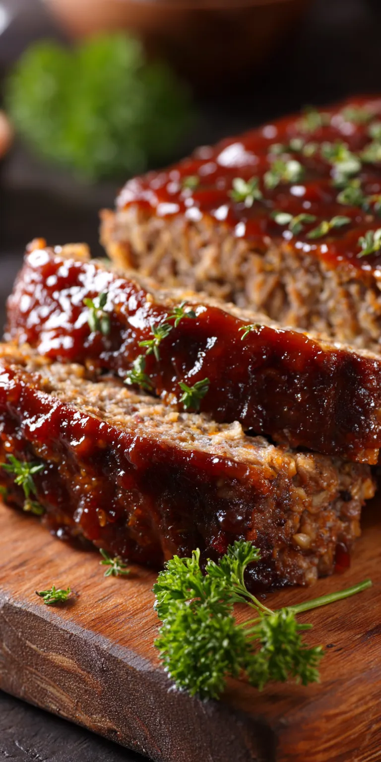 Venison Meatloaf with Glaze served warm with cozy spices